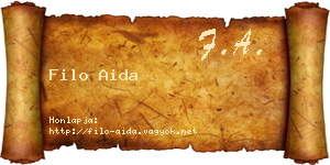 Filo Aida névjegykártya